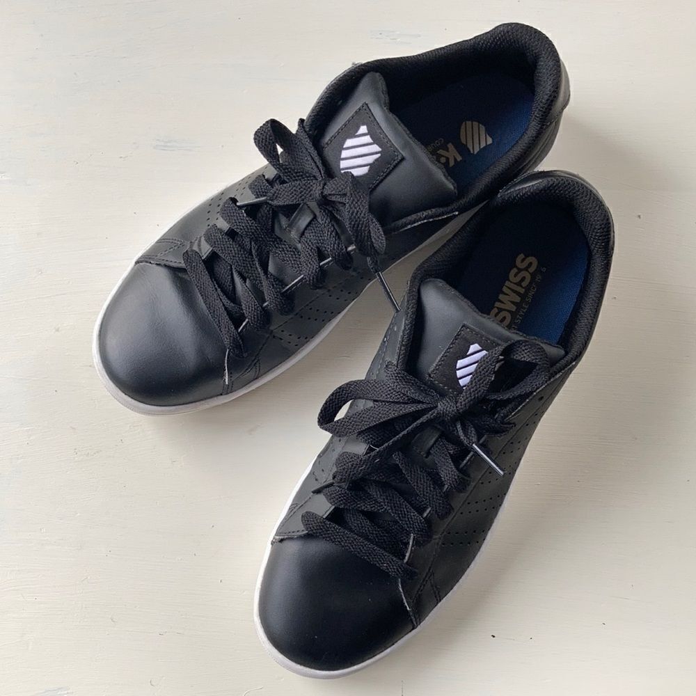 K•Swiss Men’s Black  Court Casper Lace-Up Shoes Size 10